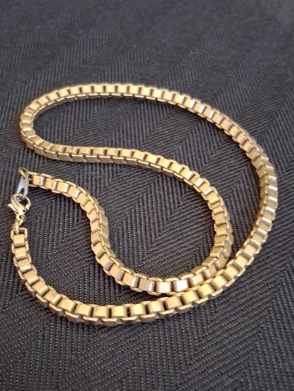 Vintage 16" Box Chain Necklace KK110 - Picture 3 of 13
